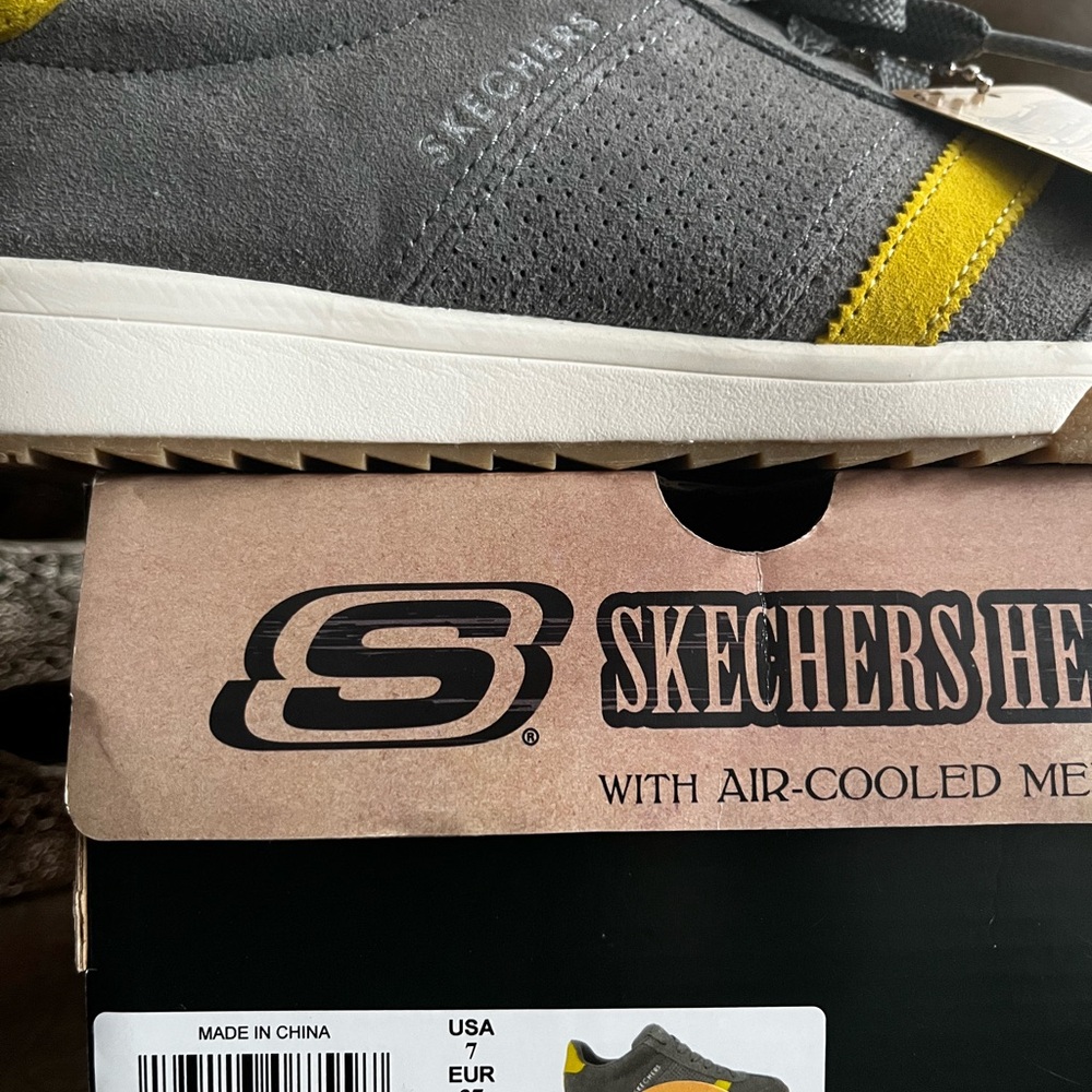 BNIB Skechers Heritage Zinger 2.0 Classix Gray Retro Sneakers USW 7 Unisex style - Picture 10 of 10